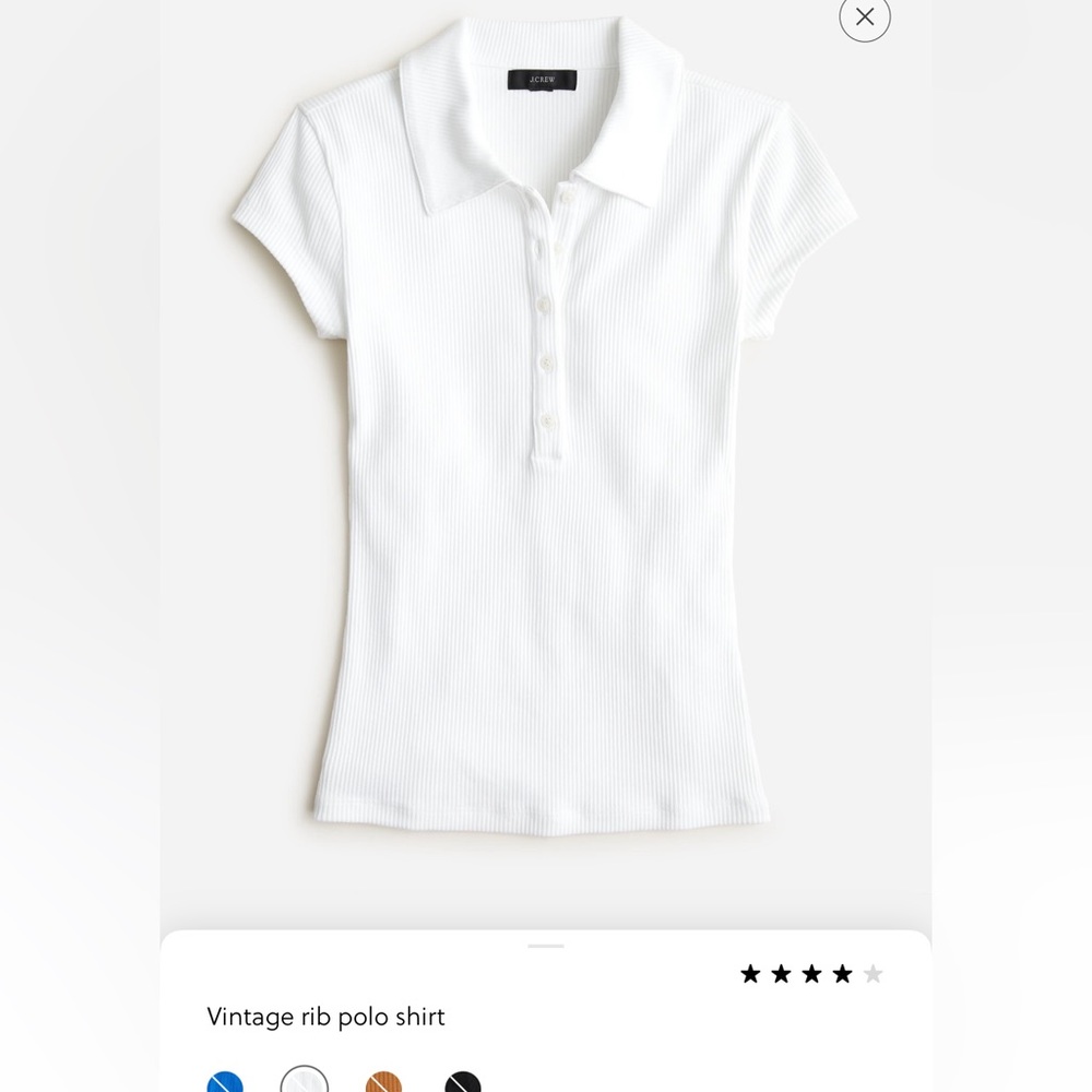 J. Crew Vintage Rib Polo Shirt NWT